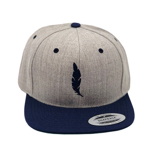 OG Navy Blue Feather Snapback Hat