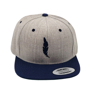 OG Navy Blue Feather Snapback Hat