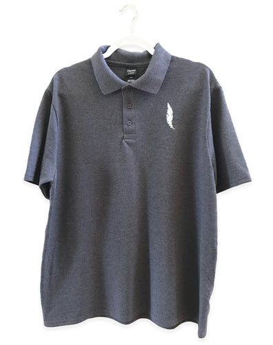 Short Sleeve Polo with Featherleaf